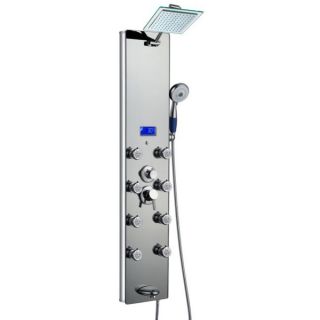 Blue Ocean 52 inch Aluminum Shower Panel Tower with Rainfall Shower