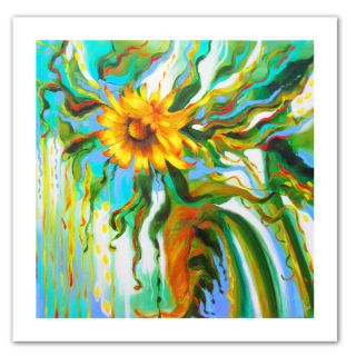Susi Franco Sunflower on Shingel Roof Unwrapped Canvas