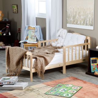 The Orbelle Contemporary Solid Wood Toddler Bed   Natural   Toddler Beds