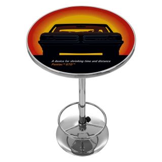Trademark Global Pontiac GTO   Time & Distance   Chrome Pub Table   Pub Tables & Sets