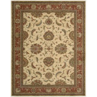 Living Treasures Ivory Red Rug (83 x 113)