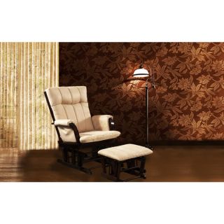 Artiva USA Home Deluxe Mocha Microfiber Cushion Glider Chair and