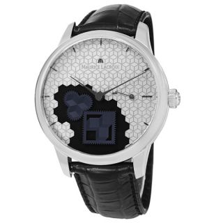 Maurice Lacroix Mens MP7158 SS001 909 MasterPiece Silver Dial Black