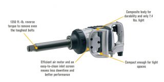 Ingersoll Rand Air Impact Wrench — 1in. Drive, 10 CFM, 1475 Ft.-Lbs. Torque, Model# 285B-6  Air Impact Wrenches