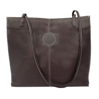 Piel Leather Medium Market Bag   Chocolate   Travel Accessories