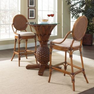 Hospitality Rattan Oyster Bay 3 Piece Pub Set with Cushions   TC Antique   Indoor Bistro Sets