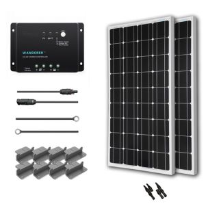 Renogy Solar Starter Kit 200W Monocrystalline 12V Sol Panel/ 20 Ad