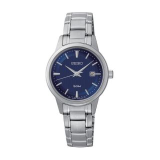 Seiko Womens SUR849 Stainless Steel Blue Dial Classic Design Watch