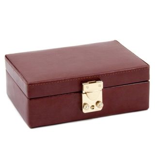 Bey Berk Winston Brown Embossed Leather Jewelry Box  