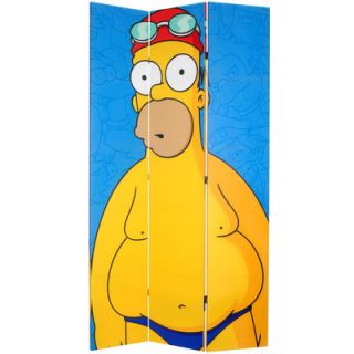 Oriental Furniture 84 x 51 Tall Double Sided Swimsuit Homer 3 Panel