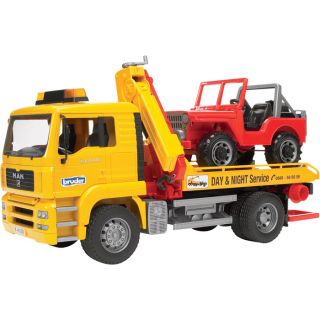 Bruder MAN TGA Breakdown Tow Truck With Cross Country Vehicle – 116 Scale, Model# 02750