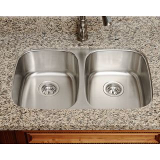 MR Direct 510 Equal Double Bowl Stainless Steel Sink  