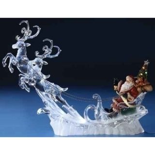 Roman, Inc. LED Santa on Sleigh with Deer