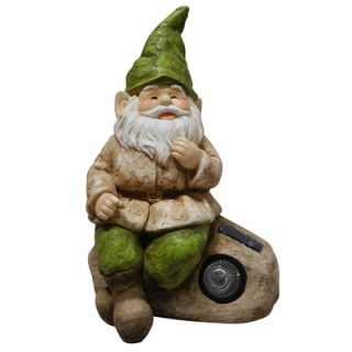 Alpine Gnome Statue with Solar Rock