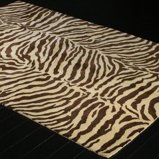 Wildon Home ® Tiger Ivory/chocolate Animal Print Area Rug