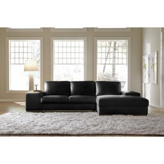 Lazzaro Leather Sussex Black Sectional Sofa   18184320  