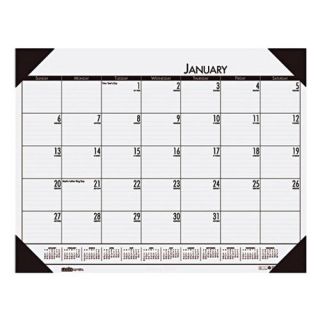 House of Doolittle EcoTones Mountain Gray Monthly Desk Pad Calendar   22 x 17 in.   2012   Office Desk Accessories
