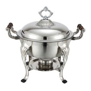 Winco 5 quart Crown Stainless Steel Round Chafing Dish   15368145