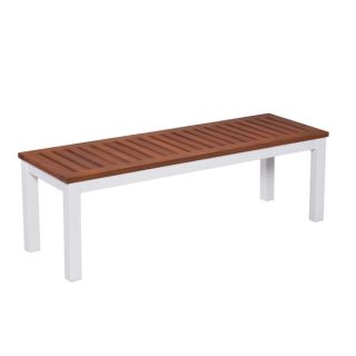 Upton Home Encore Outdoor Backless Bench   Soft White