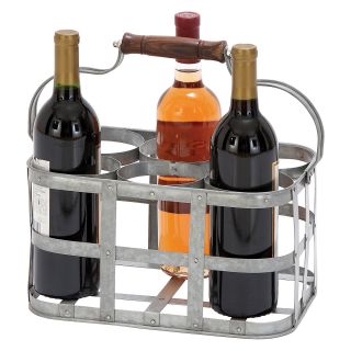 Woodland Imports Vino Metal 6 Bottle Holder & Caddy   Wine Racks