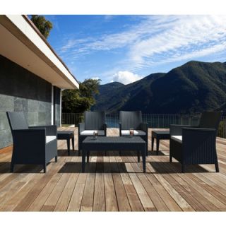 California Wickerlook 7 Piece Seating Set with Cushions by Compamia