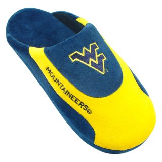 Comfy Feet NCAA Low Pro Stripe Slippers   West Virginia Mountaineers   Mens Slippers