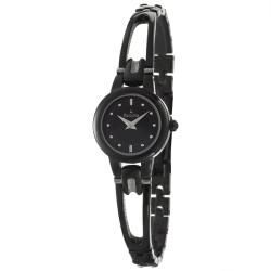 Bulova Womens Bracelet Black Stainless Steel Quartz Watch