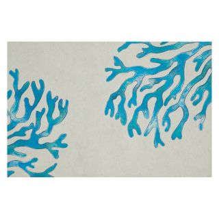 Trans Ocean Import Co Liora Manne Coral Blue Indoor/Outdoor Doormat   Doormats