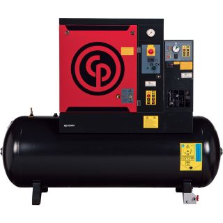 Chicago Pneumatic Quiet Rotary Screw Air Compressor with Dryer — 10 HP, 230 Volts, 3 Phase, Model# QRS10HPD-125  21   49 CFM Air Compressors