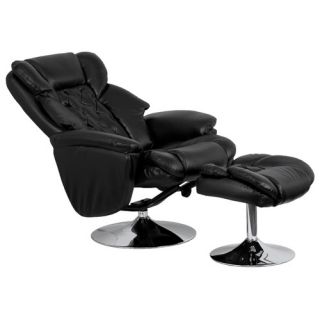 Flash Furniture Transitional Leather Club Recliner and Ottoman