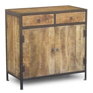 Timbergirl Industrial Reclaimed Wood and Iron 2 Drawer Sideboard
