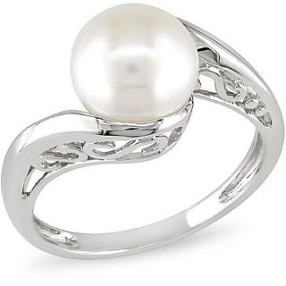 Miadora 10k White Gold Cultured Freshwater Pearl Ring (8 8.5 mm)