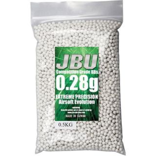 JBU BBJ28XHK 0.28g 6 mm Plastic White Airsoft BBs (0.5 kg)   12388188