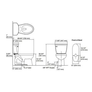 Kohler Cimarron Comfort Height Two Piece Elongated 1.6 Gpf Toilet with