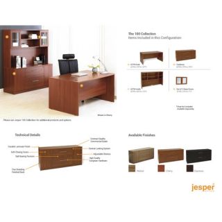 Jesper Office 100 5 Piece Standard Desk Office Suite