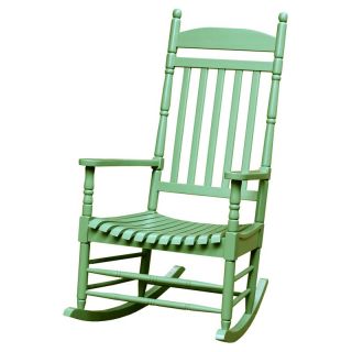 International Concepts Turned Post Solid Wood Porch Rocker   Outdoor Rocking Chairs