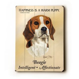 Artehouse Beagle Brown Wooden Wall Art   14W x 20H in.