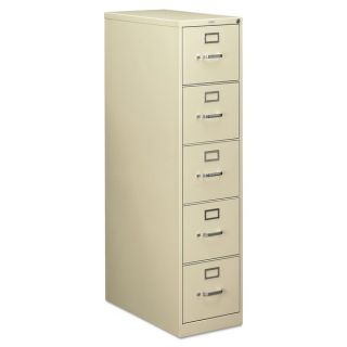 HON 210 Series Five Drawer Suspension File Cabinet in Putty