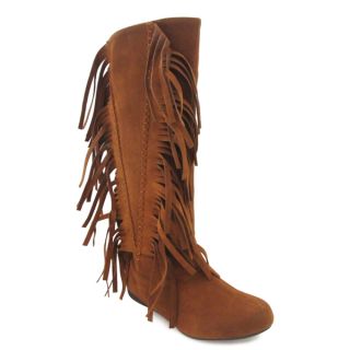 Olivia Miller Womens Dakota Cognac Moccasin Boots   16692881