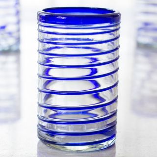 Cobalt Spiral Drinking Glass Set (Mexico)   11204556  