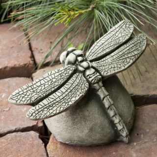Campania International Dragonfly Cast Stone Garden Statue   Garden Statues