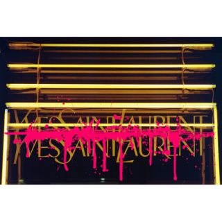 Why SL Neon Drip Pink Canvas Art by Fluorescent Palace