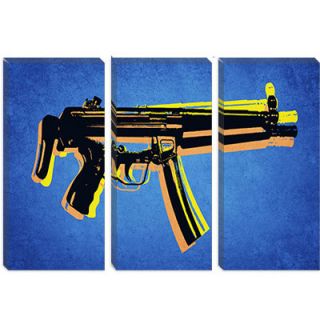 iCanvasArt MP5 Sub Machine Gun Canvas Wall Art by Michael Thompsett
