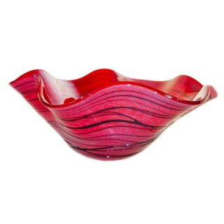 White Walls Hand Blown Decorative Bowl in Red
