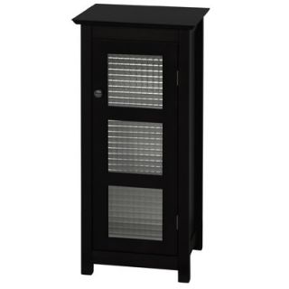 Elegant Home Fashions Chesterfield Floor Cabinet with 1 Glass Door