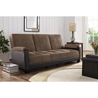 Portfolio Trace Convert a Couch Brown Renu Leather Futon Sofa Sleeper