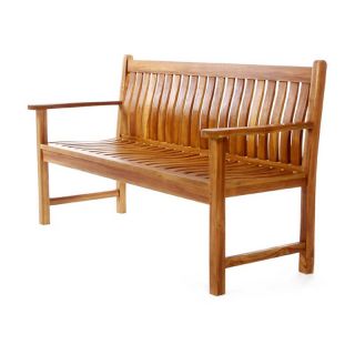 All Things Cedar Teak Wave Bench   Outdoor Benches