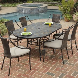 Stone Harbor 7 Piece Dining Set with Cushions by Home Styles