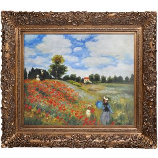 Tori Home Poppy Field in Argenteuil Monet Framed Original Painting