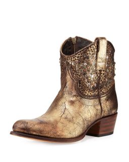Frye Marissa Short Leather Boot, Cognac